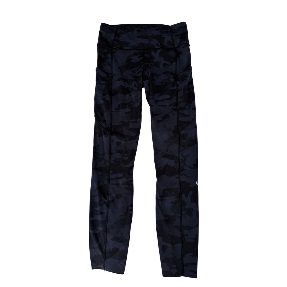 Lululemon Fast and Free Tight II 6 Nulux 25" Leggings Black Camo Running Yoga - Picture 4 of 8